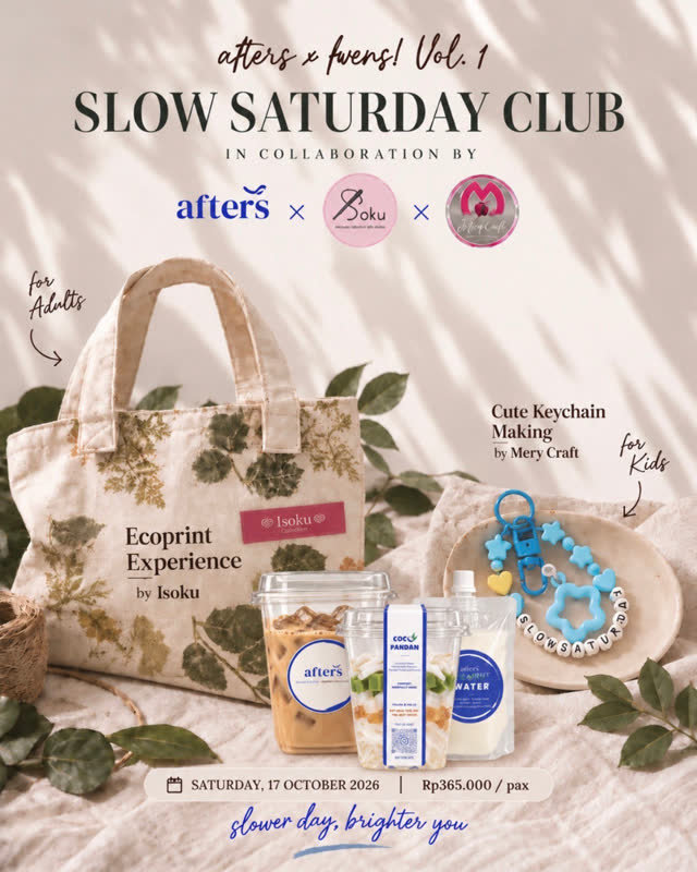Poster Slow Saturday Club -Ecoprint Workshop